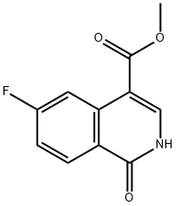 6-氟-1-氧代-1,2-二氢异喹啉-4-羧酸甲酯,583880-92-6,结构式
