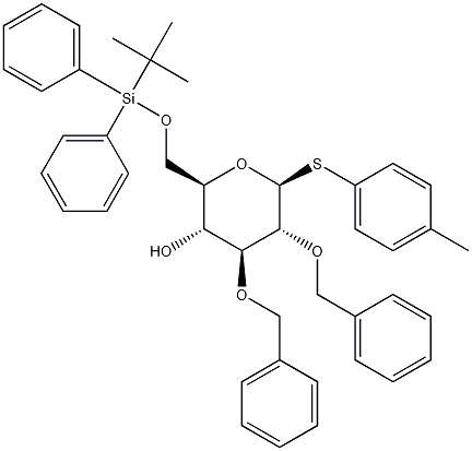 B-D-Glucopyranoside,4-methylphenyl6-O-[(1,1-dimethylethyl)diphenylsilyl]-2,3-bis-O-(phenylmethyl)-1-thio-|