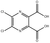 5,6-ジクロロピラジン-2,3-二カルボン酸 化学構造式