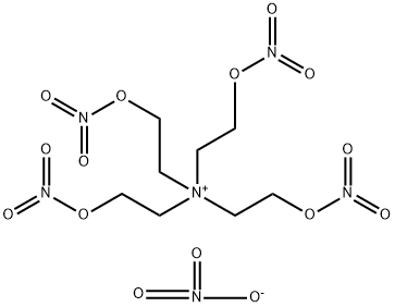 2-(Nitrooxy)-N,N,N-tris[2-(nitrooxy)ethyl]-ethanaminium nitrate Struktur