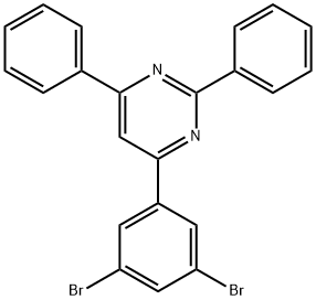 4-(3,5-Dibromophenyl)-2,6-diphenylpyrimidine Struktur