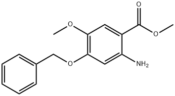 2-氨基-4-苄氧基-5-甲氧基苯甲酸甲酯, 61032-42-6, 结构式