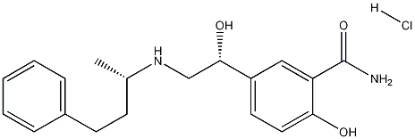 Benzamide, 2-hydroxy-5-(1-hydroxy-2-((1-methyl-3-phenylpropyl)amino)ethyl)-, monohydrochloride, (R,S)-|