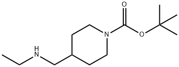 tert-butyl 4-((ethylamino)methyl)piperidine-1-carboxylate Struktur