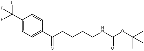 Carbamic acid, [5-oxo-5-[4-(trifluoromethyl)phenyl]pentyl]-, 1,1-dimethylethyl ester Structure