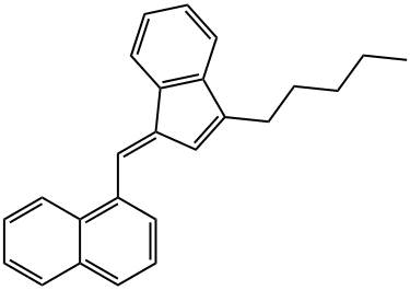 (E)-1-((3-Pentyl-1H-inden-1-ylidene)methyl)naphthalene Structure