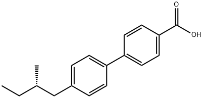 4′-[(S)-2-メチルブチル]ビフェニル-4-カルボン酸 化学構造式