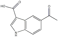5-ACETYLINDOLE-3-CARBOXYLIC ACID, 626234-82-0, 结构式