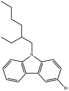 9-(2'-Ethylhexyl)-3-bromocarbazole Structure
