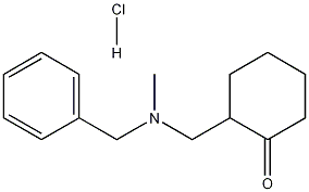 2-[(N-Benzyl-N-methyl)aminomethyl]cyclohexanone, Hydrochloride, 6333-27-3, 结构式