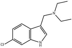 N-((6-氯-1H-吲哚-3-基)甲基)-N-乙基乙胺, 63353-00-4, 结构式