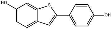 2-(4-ヒドロキシフェニル)ベンゾ[b]チオフェン-6-オール 化学構造式