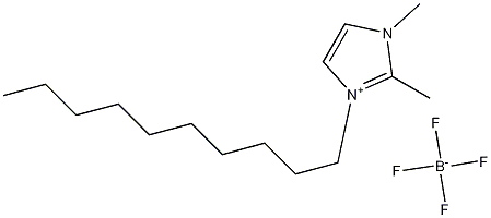 3-Decyl-1,2-dimethyl-1H-imidazolium tetrafluoroborate 化学構造式