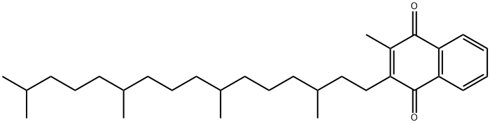 2-Methyl-3-(3,7,11,15-tetramethylhexadecyl)-1,4-naphthalenedione 化学構造式