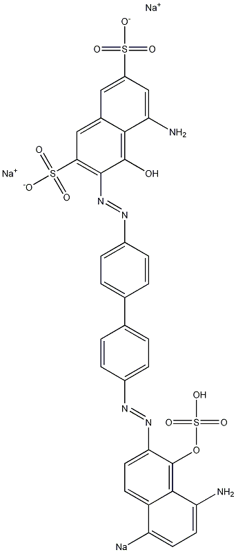 5-Amino-3-[[4'-[(8-amino-1-hydroxy-5-sodiosulfo-2-naphthalenyl)azo]-1,1'-biphenyl-4-yl]azo]-4-hydroxynaphthalene-2,7-disulfonic acid disodium salt Structure