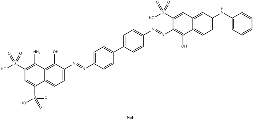 4-Amino-5-hydroxy-6-[[4'-[(1-hydroxy-6-phenylamino-3-sodiosulfo-2-naphthalenyl)azo]-1,1'-biphenyl-4-yl]azo]naphthalene-1,3-disulfonic acid disodium salt Structure