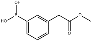 3-(2-メトキシ-2-オキソエチル)フェニルボロン酸 化学構造式