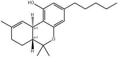 trans-6A,7,8,10A-Tetrahydro-6,6,9-trimethyl-3-pentyl-6H-dibenzo(B,D)pyran-1-ol Structure