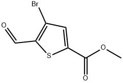 2-Thiophenecarboxylic acid, 4-bromo-5-formyl-, methyl ester,648412-59-3,结构式