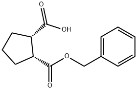 (1S,2S)-2-(benzyloxycarbonyl)cyclopentanecarboxylic acid Structure
