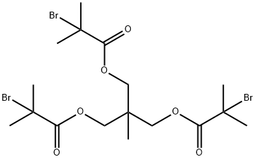 1,1,1-トリ(2-ブロモイソブチリルオキシメチル)エタン 化学構造式