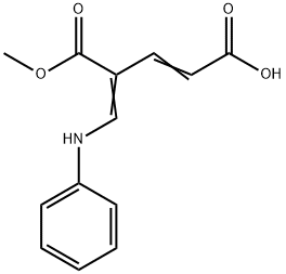 4-[(フェニルアミノ)メチレン]-2-ペンテン二酸5-メチルエステル 化学構造式