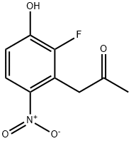 1-(2-fluoro-3-hydroxy-6-nitrophenyl)propan-2-one Struktur