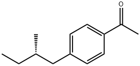 (S)-(+)-4'-(2-甲基丁基)苯乙酮 结构式