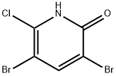3,5-二溴-6-氯吡啶-2-醇, 6515-39-5, 结构式