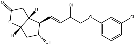 (3AR,4R,5R,6AS)-4-[(1E)-4-(3-氯苯氧基)-3-羟基-1-丁烯基]六氢-5-羟基-2H-环戊并[B]呋喃-2-酮, 652152-39-1, 结构式