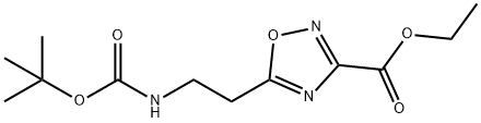ethyl 5-(2-(tert-butoxycarbonylamino)ethyl)-1,2,4-oxadiazole-3-carboxylate Structure