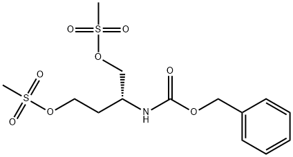 (R)-2-苄氧羰基氨基-1,4-双(甲磺酰氧基)丁烷,655785-24-3,结构式