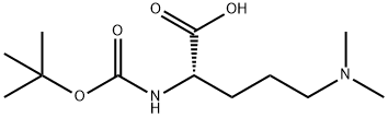 (S)-2-[(tert-Butoxycarbonyl)amino]-5-(dimethylamino)pentanoic acid Struktur