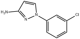 1-(3-クロロフェニル)-1H-ピラゾール-3-アミン 化学構造式