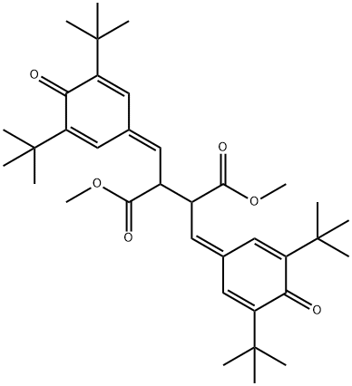 2,3-Bis[[3,5-bis(1,1-dimethylethyl)-4-oxo-2,5-cyclohexadien-1-ylidene]methyl]-butanedioic acid 1,4-dimethyl ester Struktur