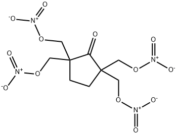 2,2,5,5-Tetrakis(hydroxymethyl)-cyclopentanone tetranitrate,66634-67-1,结构式
