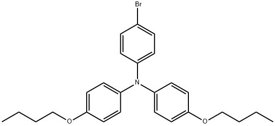 4-ブロモ-N,N-ビス(4-ブトキシフェニル)アニリン 化学構造式