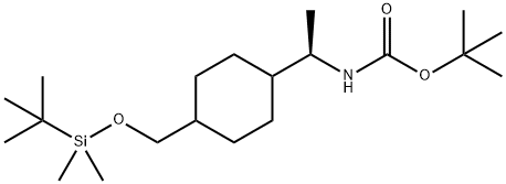 (R)-N-Boc-1-[4-(tert-butyldimethylsilyloxymethyl)cyclohexyl]ethan-1-amine Structure
