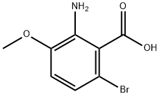 2-アミノ-6-ブロモ-3-メトキシ安息香酸 化学構造式