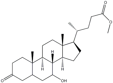 Methyl 7-Hydroxy-3-ketocholanoate, 67371-28-2, 结构式