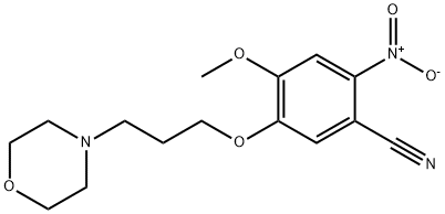 2-Amino-4-methoxy-5-(3-morpholinopropoxy)benzonitrile Struktur