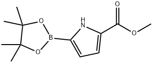 Methyl5-(4,4,5,5-tetramethyl-1,3,2-dioxaborolan-2-yl)-1H-pyrrole-2-carboxylate 化学構造式