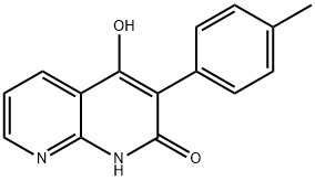 4-Hydroxy-3-(4-methylphenyl)-1,8-naphthyridin-2(1H)-one Struktur