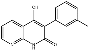 4-Hydroxy-3-(3-methylphenyl)-1,8-naphthyridin-2(1H)-one Struktur