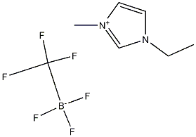 1-エチル-3-メチルイミダゾリウムトリフルオロ(トリフルオロメチル)ボラート 化学構造式