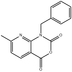 1-benzyl-7-methyl-1H-pyrido[2,3-d][1,3]oxazine-2,4-dione Struktur