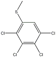Benzene, 1,2,3,4-tetrachloro-5-(methylthio)- Structure