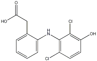 [2-(2,6-Dichloro-3-hydroxyanilino)phenyl]acetic acid Structure