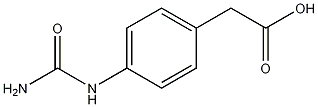 Benzenacetic acid, 4-((aminocarbonyl)amino)- Structure