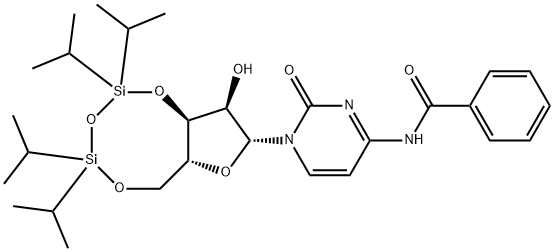 N4-Benzoyl-3',5'-O-(1,1,3,3-tetraisopropyl-1,3-disiloxanediyl)cytidine Structure